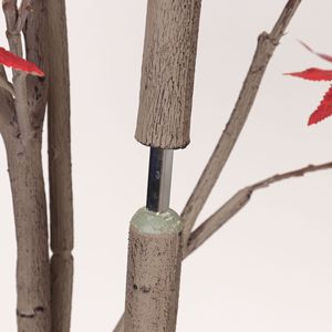 Arbre d'érable rouge artificiel Dream Castle 200 cm+, décoration intérieure et extérieure, plante en plastique PU et soie - Product Image 4