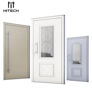 HiTech-US ประตูหน้าบ้านสุดหรูสีดำทองประตูด้านนอกสีดำและสีทองโปรไฟล์อลูมิเนียมหลัก - Product Image 3