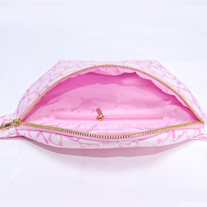 Sac banane unisexe tendance en nylon imperméable à imprimé intégral à carreaux, avec fermeture éclair, idéal pour les voyages, sac banane de taille Jumbo - Product Image 2