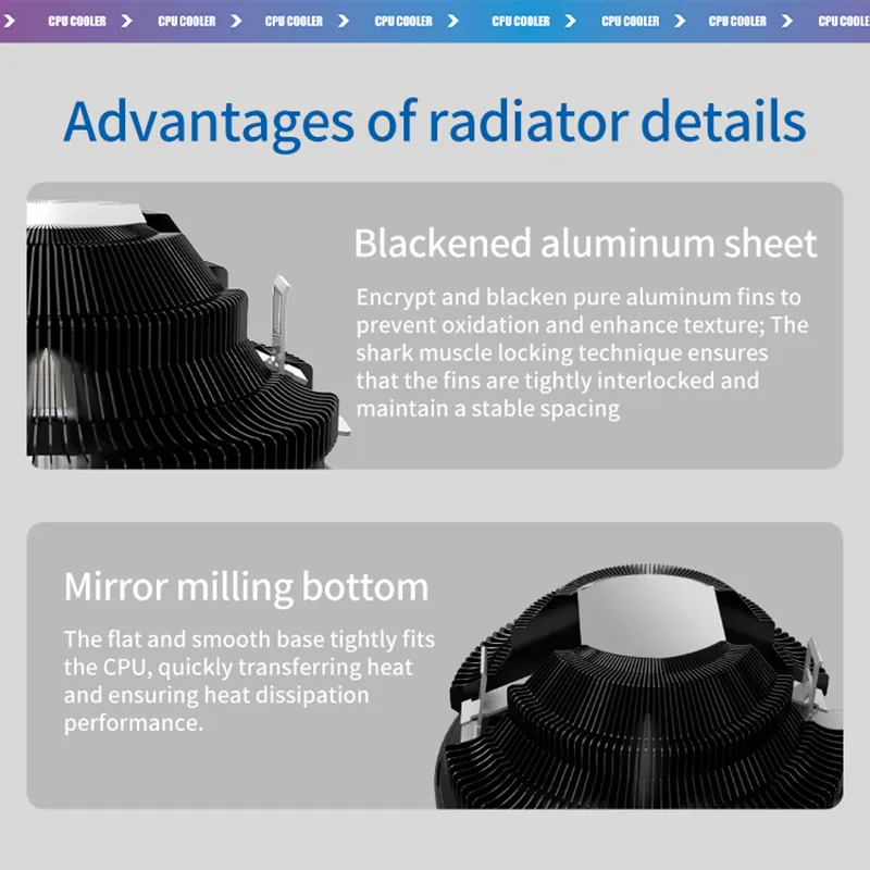 Lovingcool Popular Design Gaming Computer Cpu Air Cooler RGB Precio bajo OEM/ODM PC CPU Ventilador de refrigeración Buen enfriador de CPU