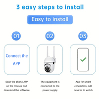Cámara de Seguridad para el Hogar con Visión Nocturna CMOS de 1080P, PTZ de 360°, Wi-Fi de 2.4GHz, Almacenamiento en la Nube, Alarma y Notificaciones Push