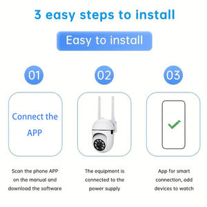 1080P CMOS Nachtzicht 360° PTZ Beveiligingscamera voor thuis met <span class=keywords><strong>2</strong></span>.4GHz Wi-Fi Cloudopslag Alarm & Pushmeldingen - Product Image 6