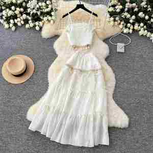 Spring Sweet Women's Solid Embroidered Woven <b>Sequined</b> Eco-Friendly V-neck Full Sleeve Anti-wrinkle Breathable Set - Product Image 4
