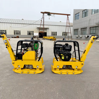 Compacteur à plaque vibrante 600*500MM avec support pour les mains, moteur essence haute puissance 30KN, pour le compactage du béton en construction