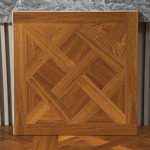Parquet Versailles en teck lisse multicouche ISO9001 Grade AB, installation facile, rainuré et langueté, 450mm 600mm 800mm 1000mm, pour hôtel de luxe - Product Image 1