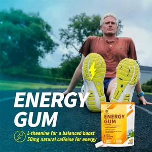 OEM Kaubare Koffein-Energie Minz gummi L-Theanin-Unterstützung Sustained Mental Energy Alert ness Mint Supplement - Product Image 2