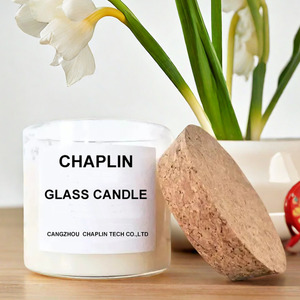 Barattolo <span class=keywords><strong>Portacandele</strong></span> Vuoto <span class=keywords><strong>in</strong></span> <span class=keywords><strong>Vetro</strong></span> Borosilicato Alto con Coperchio <span class=keywords><strong>in</strong></span> Sughero Fatto a Mano da 100 150 200 250 300 350 400ml - Product Image 4