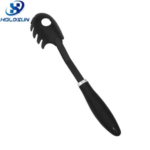 Utensilios de Cocina Resistentes <span class=keywords><strong>al</strong></span> Calor, Ligeros, Aptos para Alimentos, Cucharas para Servir Espaguetis de Nailon Negro, Servidor de Espaguetis - Product Image 4