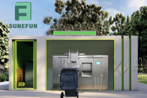 Sunefun Trituratore per Rifiuti Alimentari da 300KG, Macchina per la Gestione dei Rifiuti da Cucina, Convertitore in Fertilizzante Organico - Product Image 3