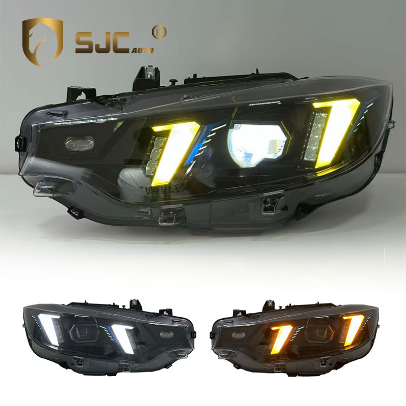 Sjc V3 Snake-Eye Tri-Color LED Headlight Assembly For BMW 4 Series F32 / F36 / F80 / F82 2013-2019