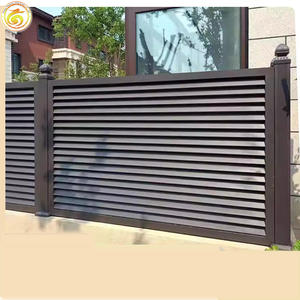 Clôture d'intimité en alliage d'aluminium entièrement fermée personnalisable, barrière visuelle à 100% pour l'extérieur - Product Image 5