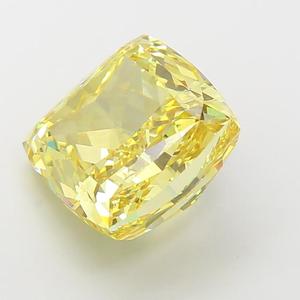 Diamant de laboratoire jaune vif fantaisie de 7,76 carats VS1 taille coussin, diamant non monté pour bijoux fins de créateur - Product Image 2