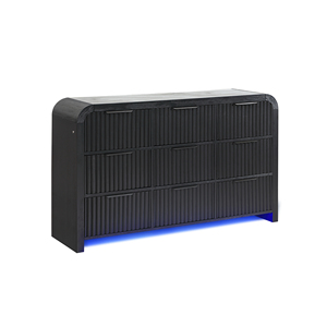 Black and White 5PC Queen <b>Convertible</b> Wood Modern Bedroom Set - Product Image 3