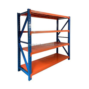 Factory 4-Layer Boltless Adjustable Rack 500kg Corrosion Protected Garage Warehouse Heavy Duty Racks &amp; <strong>Industrial</strong> <strong>Shelving</strong> <strong>Units</strong> - Product Image 1