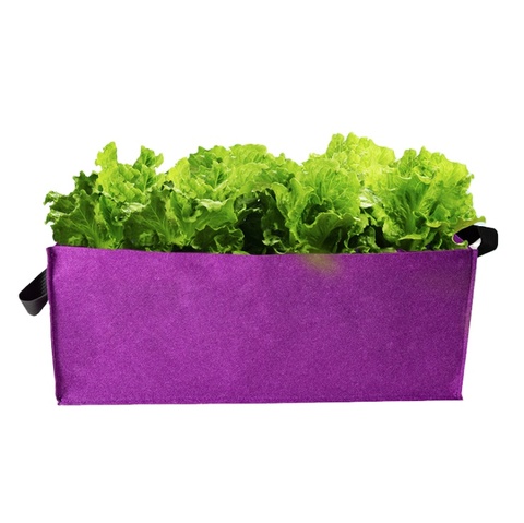China Hot Sale Multi Color Square Fabric Flower Vegetables Grow Bag Planting Pot
