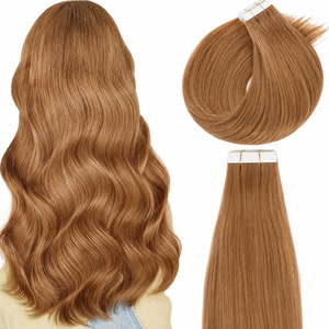 Extensioni di <span class=keywords><strong>Capelli</strong></span> Umani con Nastro Invisibile, 100% <span class=keywords><strong>Capelli</strong></span> Veri, Lisci, Castano Chiaro e Biondo, con Nastro Adesivo - Product Image 6