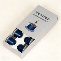 Boîte d'emballage pour capsules de café en promotion, boîte en papier personnalisée à tiroir pour café, boîte haut de gamme pour dosettes de café de voyage