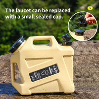 12 litres PE matériel extérieur seau d'eau Drinkware réservoir d'eau robinet pour Camping voiture auto-conduite voyage cruche et conteneur