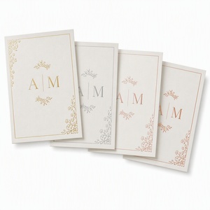 Tarjeta de Boda Rústica de Papel Artesanal con Borde Irregular, Personalizada, con Grabado en Relieve, Diseño Personalizado, Logotipo, Proveedor Premium B2B - Product Image 1