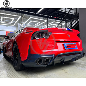 ชุดแต่งคาร์บอนไฟเบอร์แบบแห้งสไตล์ OEM สำหรับ Ferrari 812 Superfast GTS ประกอบด้วยสเกิร์ตข้าง ดิฟฟิวเซอร์ ลิปสปอยเลอร์ และปีกหลัง - Product Image 4