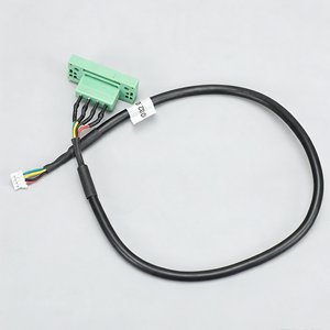 Harnais de câblage personnalisé à 4 conducteurs, bloc de bornes vert, connecteur blanc pour contrôle industriel, automatisation de motocyclettes, CE ROHS - Product Image 4