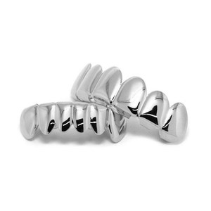 Grillz Tendance Punk Hip Hop en Cuivre Véritablement Plaqué <span class=keywords><strong>Or</strong></span>, 6 Dents, Haut et Bas, Bijou de Percage pour Hommes et Femmes, Décoration Dentaire - Product Image 5