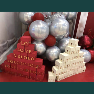 Boîte d'emballage vide personnalisée en or pour mariage, carrée, blanche, à main, pour chocolat, bonbons, parfum, boîte cadeau tendance - Product Image 2