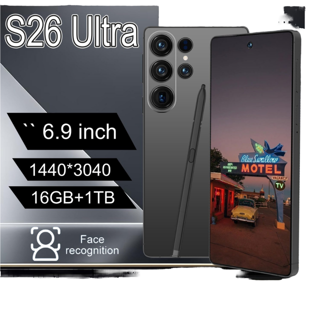 7.3inch S26 Ultra Global Version Android 15 Phone 16GB 1TB 8000mah Unlocked Cellphone