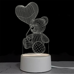 Lampe LED 3D en acrylique, lumière LED créative, <span class=keywords><strong>veilleuses</strong></span> LED 3D, lampe de nuit à illusion de Jésus, petite veilleuse 3D - Product Image 5