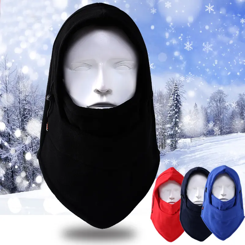 Vente en gros Masque de ski personnalisé coupe-vent pour le cyclisme en hiver Chapeau chaud pour les sports de plein air Cagoule polaire