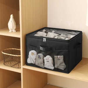 16-Grid có thể gập lại vải giày hộp lưu trữ hình chữ nhật hình dạng PVC trong suốt chống bụi Nắp xử lý tổ chức Lưu trữ giày - Product Image 2