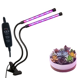 360 graden flexibele zwanenhals bureau lamp voor planten fruit dual head clip tafel led licht groeien - Product Image 1