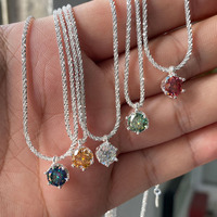 Collier Couronne Six Griffes TikTok Live pour Femme, Article Tendance, Moissanite Scintillante, Luxe Haut de Gamme, Plaqué Platine Starlight, Fournisseur tiers