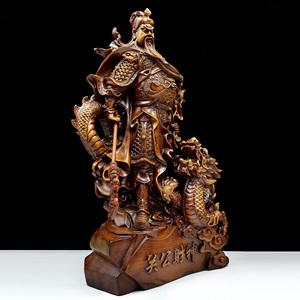 Vente en gros de statues de bouddha en résine Sculpture en bois <span class=keywords><strong>Guan</strong></span> <span class=keywords><strong>Di</strong></span> <span class=keywords><strong>Guan</strong></span> Yu Statue de bouddha Décoration intérieure - Product Image 4
