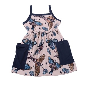 Vêtements pour tout-petits : Chemisier/Blouse trapèze mi-longue pour filles, personnalisé en usine, respirant, écologique, imprimé motif tourbillon, collection automne, protection solaire - Product Image 4