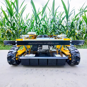 Chất lượng cao Tất cả các địa hình cỏ Crawler <span class=keywords><strong>Robot</strong></span> điều khiển từ xa máy cắt 550 mét điều khiển từ xa nông nghiệp Máy cắt - Product Image 3