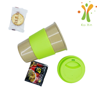 Taza de café termo de fibra de planta de cáscara de arroz de paja de trigo de sublimación única taza de cáscara de arroz orgánico con logotipo impreso