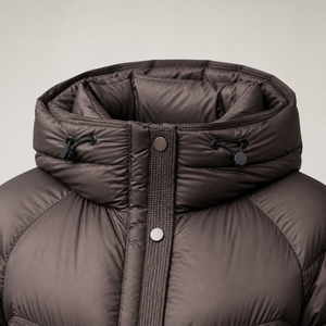 Manteau long à capuche unisexe pour homme, couleur unie, en polyester épais, vêtement d'extérieur décontracté, coupe droite, manches régulières, fermeture à boutons - Product Image 4