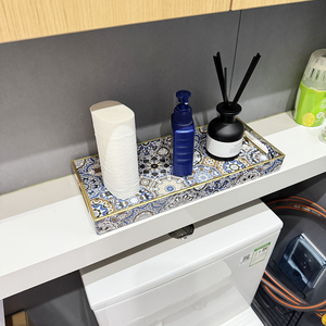Vassoio Decorativo Lungo e Sottile in Stile Maureco per Servire, Vassoio da Cucina, Organizzatore per Tavolino da <span class=keywords><strong>Caffè</strong></span> - Product Image 3
