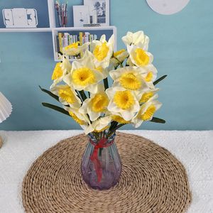 منتج جديد: زهور النرجس الاصطناعية من الحرير، زهور الإمباتينز للديكور المنزلي وتزيين حفلات الزفاف - Product Image 4