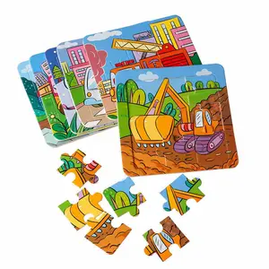 Disesuaikan Montessori Anak-anak Kartun Hewan Jigsaw Puzzle Anak Awal Pendidikan Blok Bangunan Belajar Permainan Puzzle untuk Anak-anak