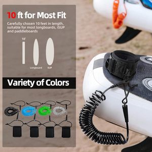 สายจูงไม้พาย10FT 5-7มม. แผ่นกระดานโต้คลื่นเชือกรัดข้อเท้าที่ขา - Product Image 2