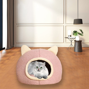All-season dog and cat <b>bed</b>, semi-enclosed cat mat for autumn and winter, kitten house for sleeping, warm cat <b>bed</b> in winter. - Product Image 3