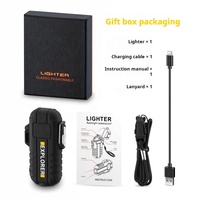 Briquet à double arc rechargeable USB Type-C, lampe torche étanche, coupe-vent, sans flamme, plasma, pour le camping, logo personnalisé, OEM, cadeau en gros