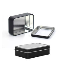 Portable Mini rectangulaire métal dés boîte en fer blanc petits conteneurs en fer blanc pour clés de voiture cartes ciseaux stockage autres nécessités