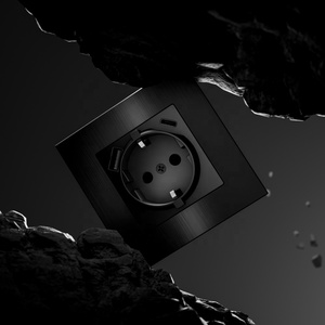 Nhôm Bảng điều chỉnh điện USB loại một Loại C Đức Ổ cắm ổ cắm cắm EU tiêu chuẩn AC hiện tại 16A Điện áp định mức 220V 250V - Product Image 2