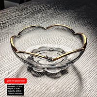 Kristallen glazen ronde dessertkom & fruitplateau Luxe transparant elegant woondecoratie Hoogwaardig exquisiete compacte decoratie