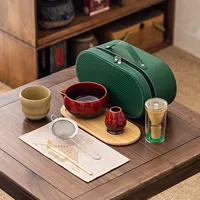 YUBIN – Ensemble de 8 pièces de bols à matcha en céramique et fouet à œufs, cadeaux écologiques pour la cérémonie du thé, logo personnalisable