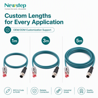 Cable Premium M12 con Codificación X a RJ45 CAT6A, Cable Ethernet Blindado SSTP de Alta Velocidad de 10 Gbps, 100% Probado para la Industria 4.0