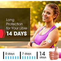 Patches adhésifs Patchs de capteur étanches Bande adhésive transparente étanche Couvertures de capteur Freestyle pour Libre 2